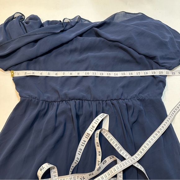 ASOS Maternity Dress Blue Sleeveless Chiffon Overlay NWT Size 14 (B31#10) - Picture 12 of 12